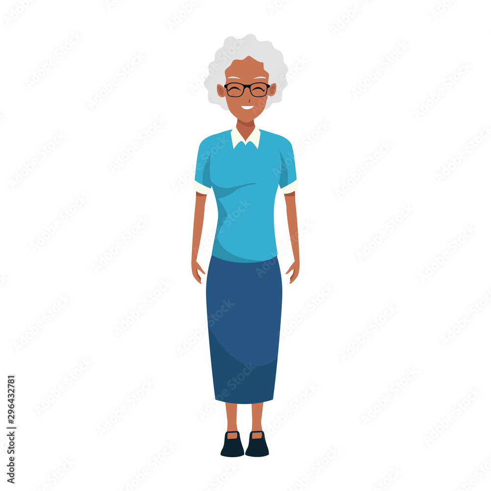 old woman cartoon icon, flat design old woman cartoon icon, flat design