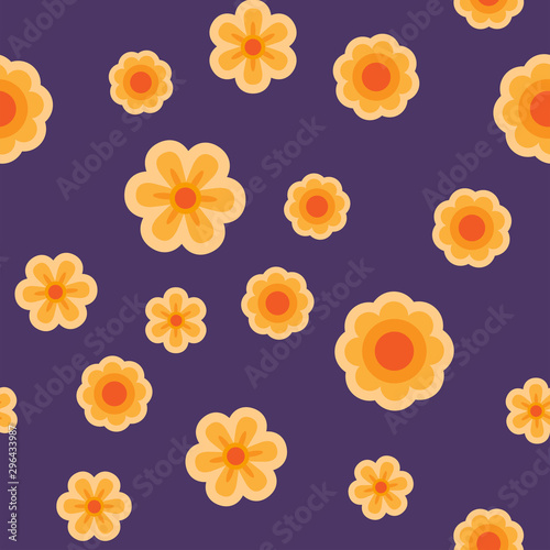 Day of the dead flowers, seamless pattern. Flower design texture. © Matias