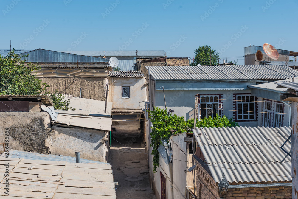 view over alley in bukhara, uzbekistan view over alley in bukhara, uzbekistan