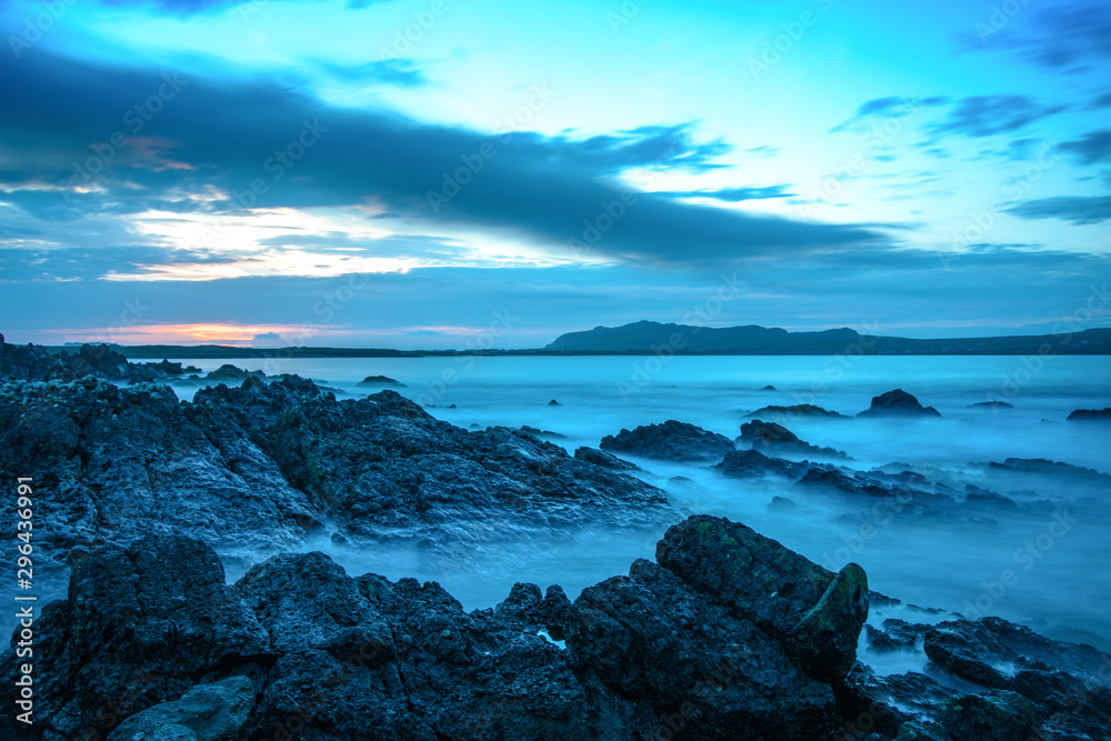 Wine Strand beach Dingle Peninsula bay Ireland landscape seascape sunset long exposure 