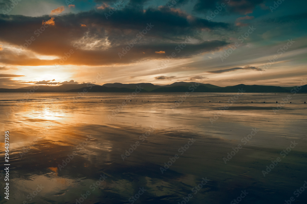 View on Glenbeigh Beach Kerry Ireland Rosbeigh landscape seascape View on Glenbeigh Beach Kerry Ireland Rosbeigh landscape seascape