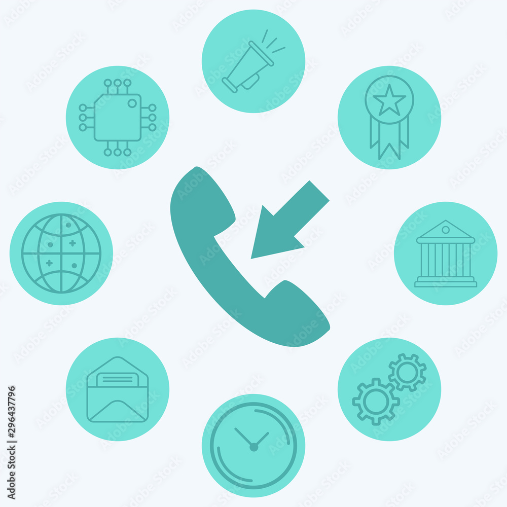 Incoming call vector icon sign symbol Incoming call vector icon sign symbol