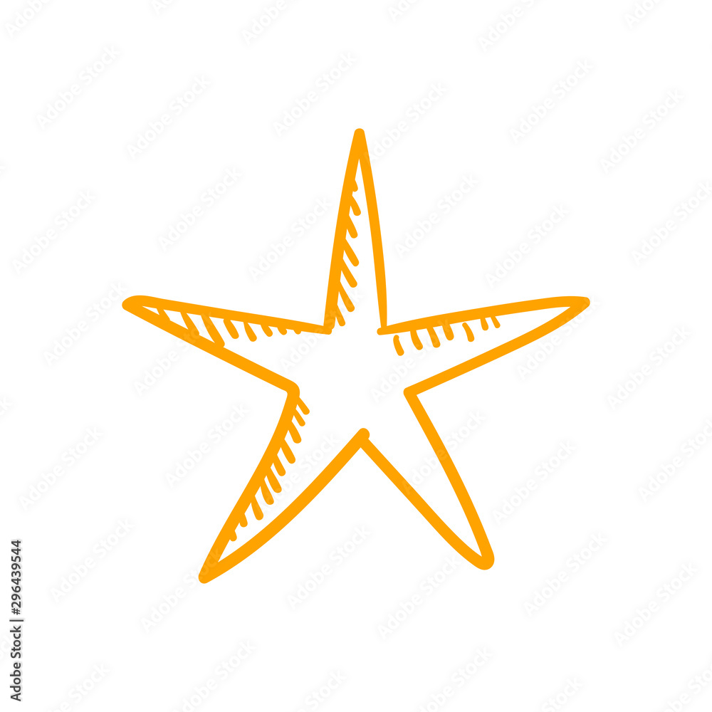 Hand drawn star. Doodle illustration. Hand drawn star. Doodle illustration.
