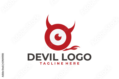 devil logo icon vector isolated