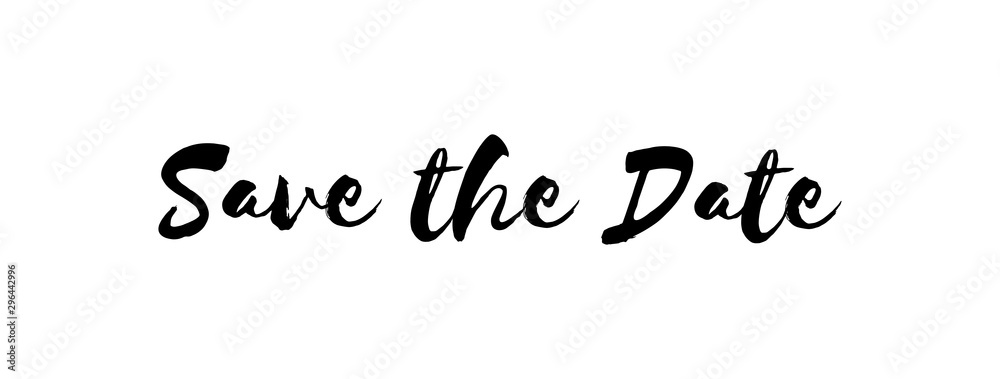 Save the date, calligraphy text. Vector. Save the date, calligraphy text. Vector.