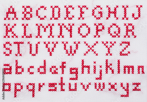 Alphabet Cross Stitch Sampler photo