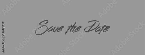 Save the date, calligraphy text. Vector.
