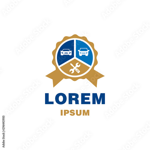 service car award bage / stamp / ribbon logo desin