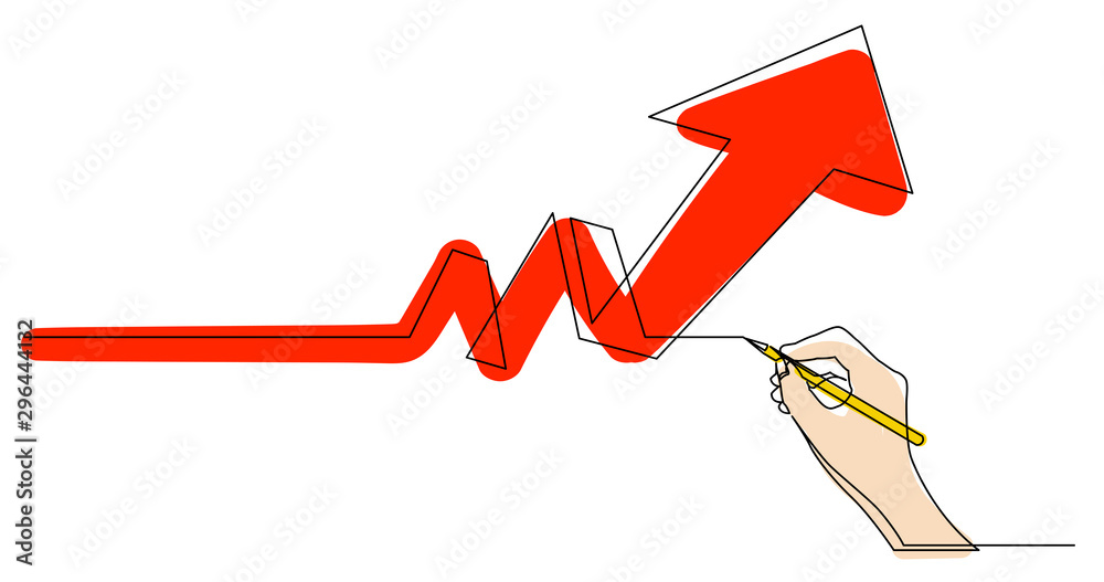hand drawing business concept sketch of arrows hand drawing business concept sketch of arrows