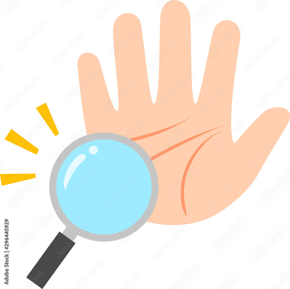 手相占いのイメージイラスト Stock Vector Adobe Stock