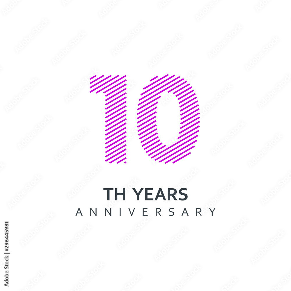 10 Year Anniversary Vector Template Design Illustration 10 Year Anniversary Vector Template Design Illustration