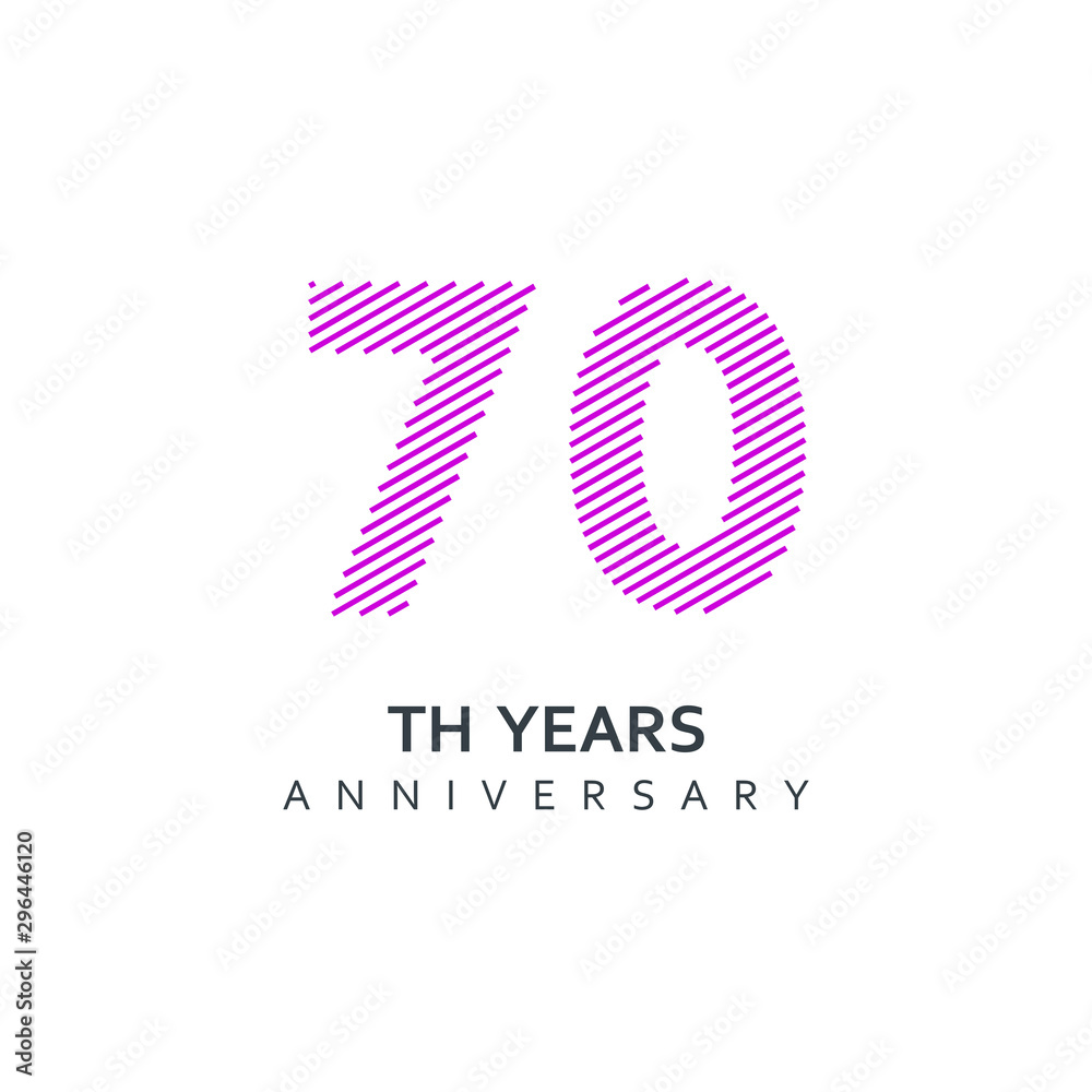 70 Year Anniversary Vector Template Design Illustration 70 Year Anniversary Vector Template Design Illustration