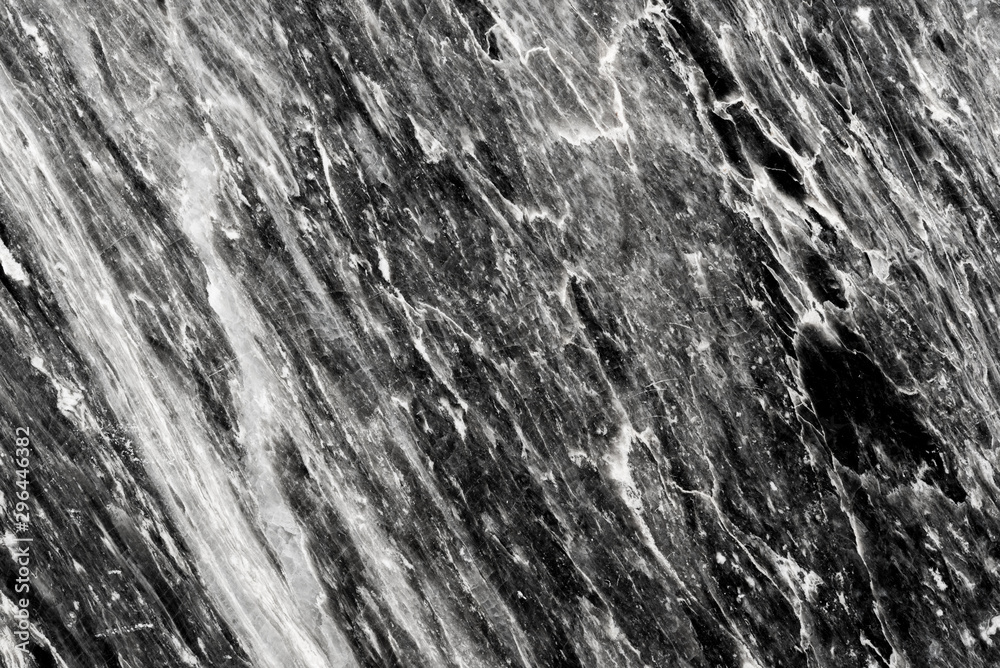 Black and grey marble texture pattern or abstract background.