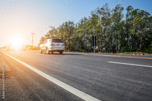 Wallpaper Mural Car driving speed fast on road Torontodigital.ca