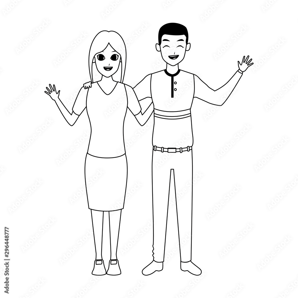 cartoon adult couple icon, flat design cartoon adult couple icon, flat design