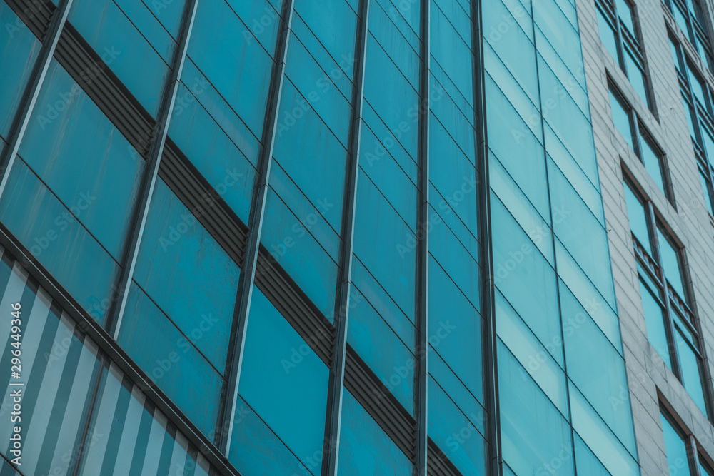 Modern office building close up in Hong Kong Modern office building close up in Hong Kong