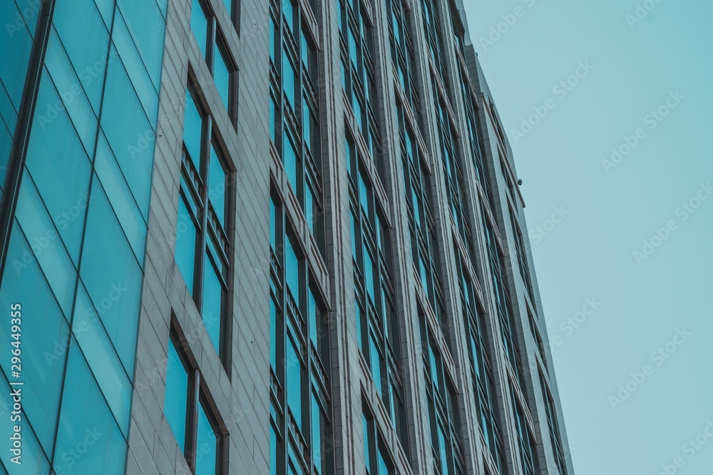 Modern office building close up in Hong Kong Modern office building close up in Hong Kong
