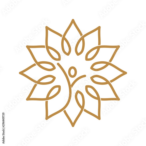 Nature spa logo Leaf Abstract Design Icon vector Template Isolated