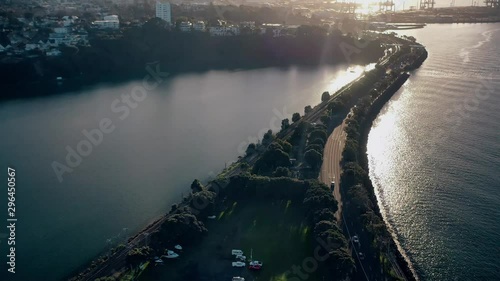 flying towards the city