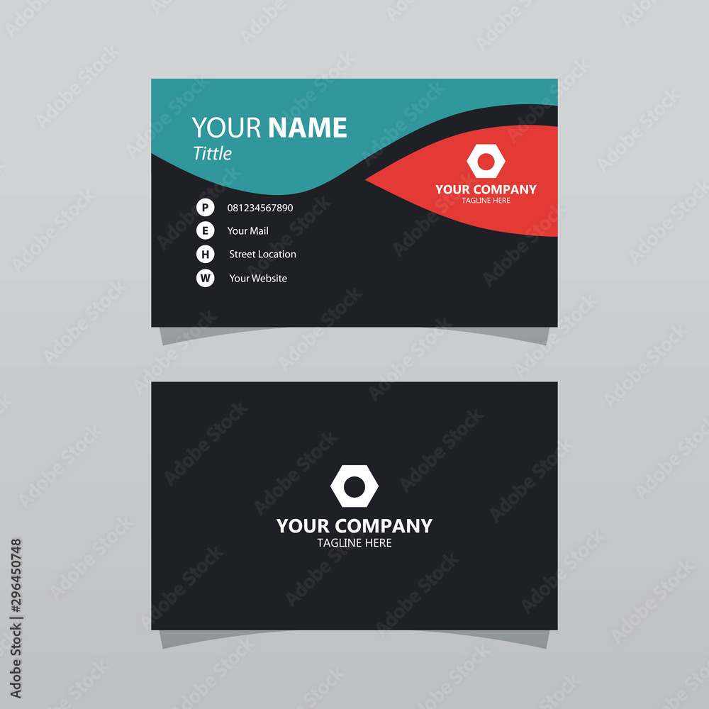 Modern colorful bussines card template. Elegant element composition design with clean concept.