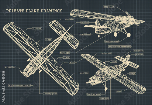 Light private plane drawings