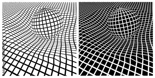 Massive sphere and curved space