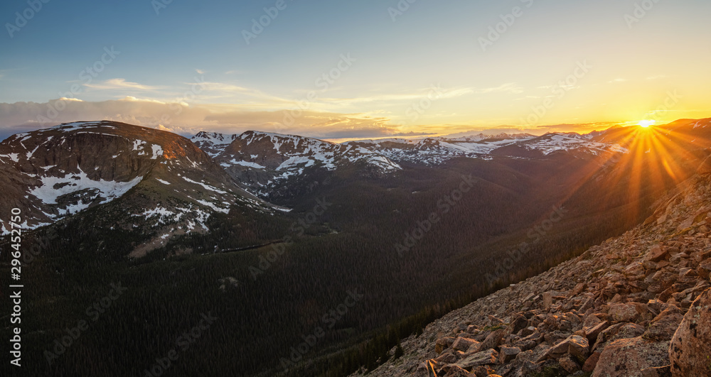 Mountains Hills and Valleys in the Rocky Mountain National Park, Colorado