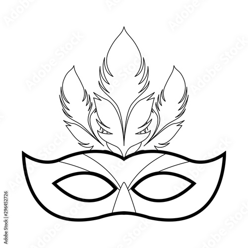 flat design of Masquerade mask icon