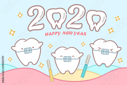 cartoon tooth hold 2020
