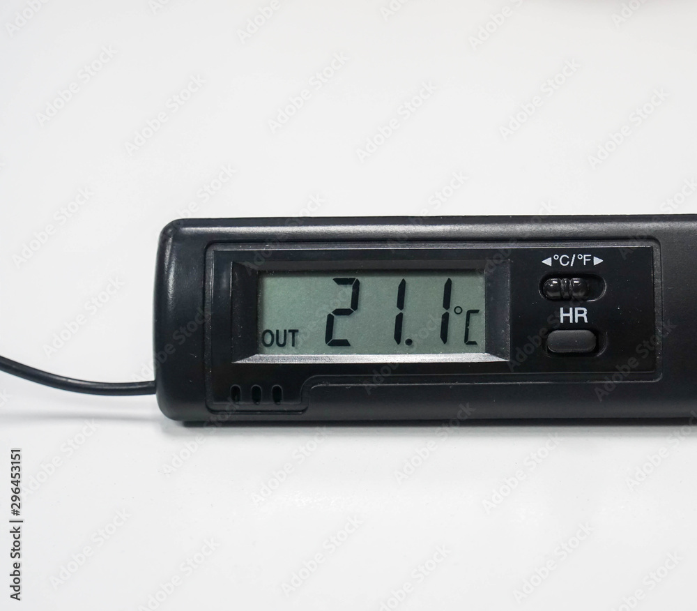 close up isolated handy temperature recorder with noise close up isolated handy temperature recorder with noise
