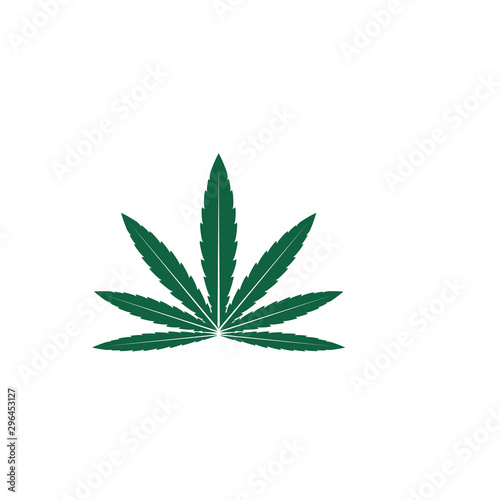 Cannabis marijuana hemp leaf logo