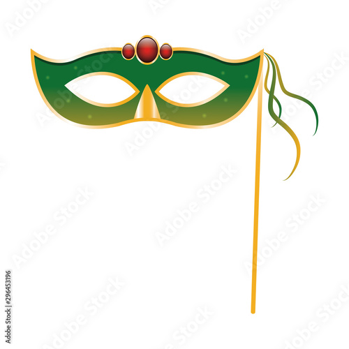 Mardi gras mask icon, colorful flat design