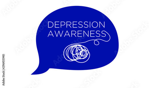 depression awarness vector illustration template banner