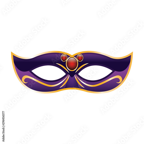 Mardi gras mask icon, flat design