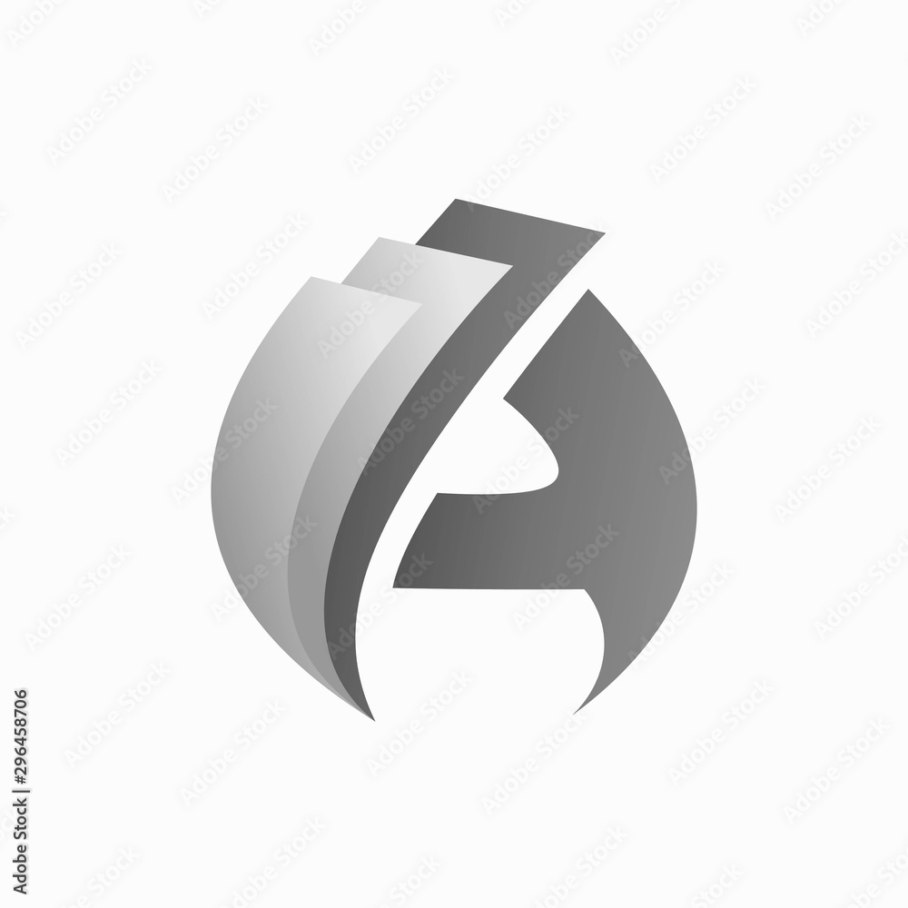 letter A formed sheet of paper letter A formed sheet of paper