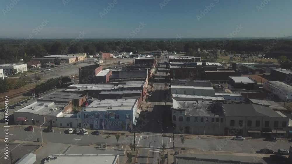 Aerial Downtown Gaffney South Carolina in 4K Aerial Downtown Gaffney South Carolina in 4K