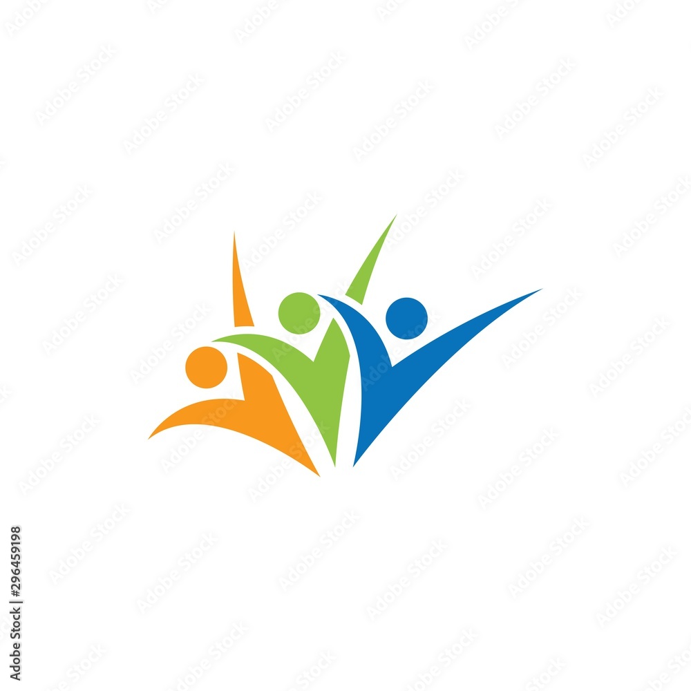Community, network and social logo Community, network and social logo