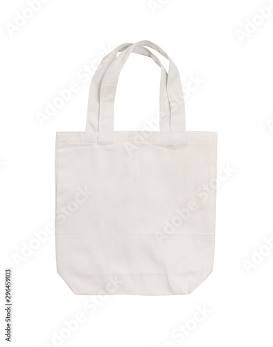 Fabric bag isolated on white background with clipping path