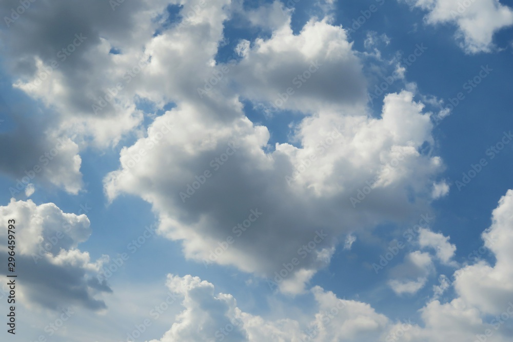 Heart shape cloud in blue sky, natural clouds background Heart shape cloud in blue sky, natural clouds background