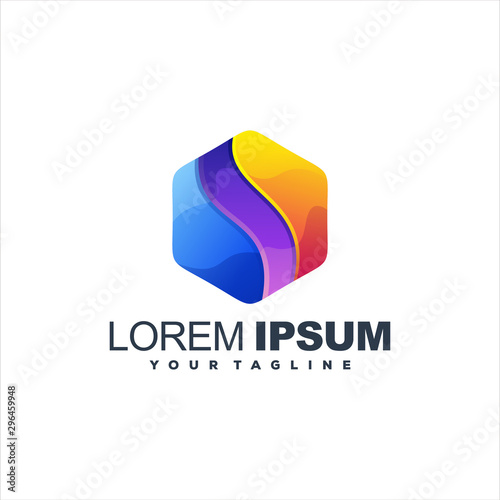 Free Download awesome gradient abstract logo design - GFXLoad