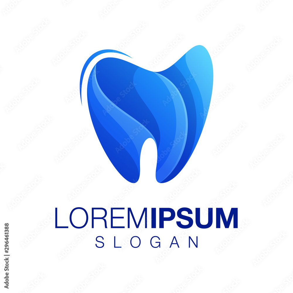 tooth gradient color logo design tooth gradient color logo design