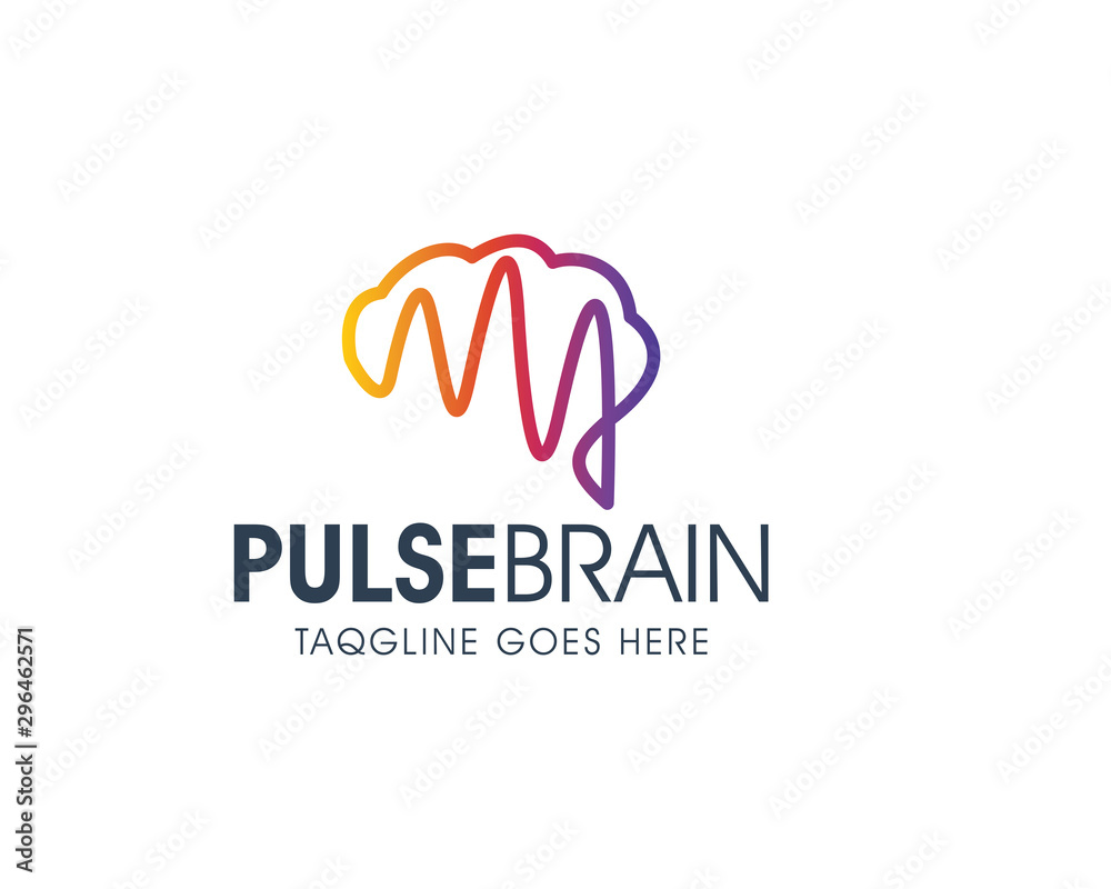 Creative Pulse Brain Logo Design Template Creative Pulse Brain Logo Design Template