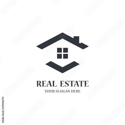 Real estate logo template vector icon
