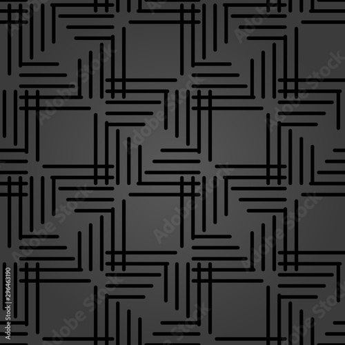 Seamless background for your designs. Modern dark ornament. Geometric abstract pattern