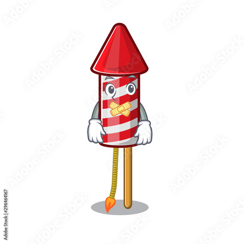Silent fireworks rocket on in the cartoon