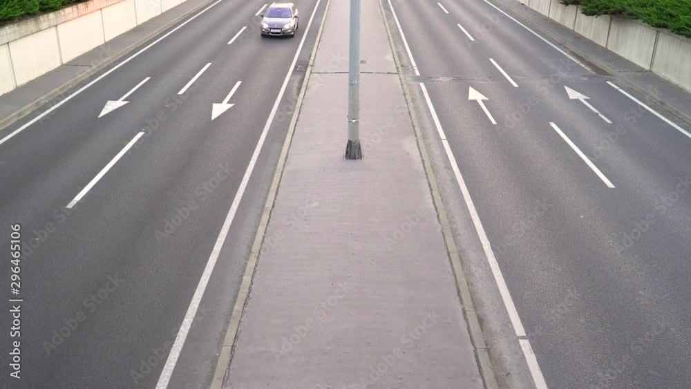 Timelapse of cars crossing though busy avenue, Zagreb, Croatia.