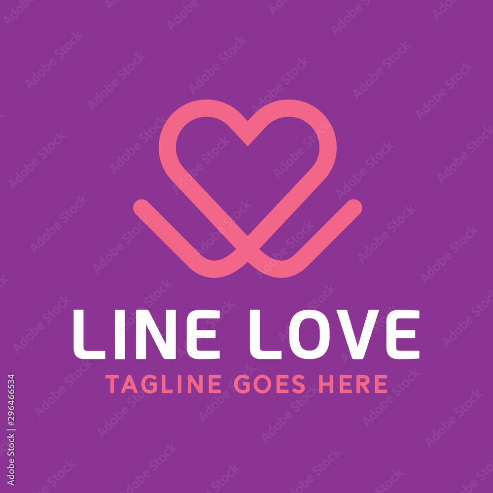 Line Love Logo Design Inspiration For Business And Company