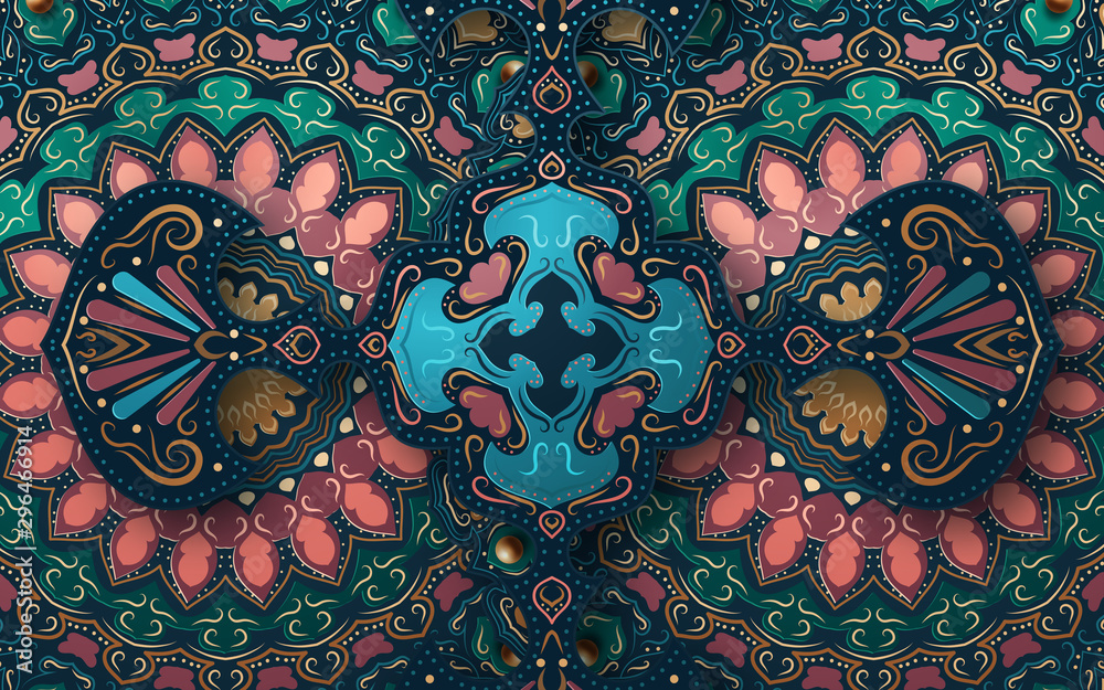 Abstract background with traditional ornament. Vector illustration