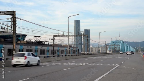 Traffic at Seoul City, South Korea.