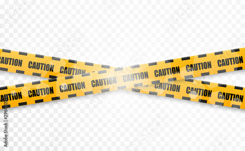 Lines isolated. Warning tapes. Caution. Danger signs. Vector illustration.Yellow with black police line and danger tapes. Vector illustration.